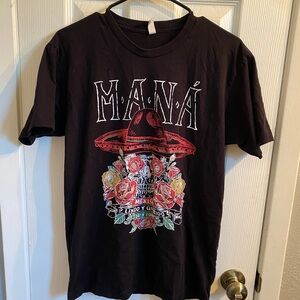MANA Mexico Lindo Y Querido 2023 Tour Black T Shirt Mens Sz M
